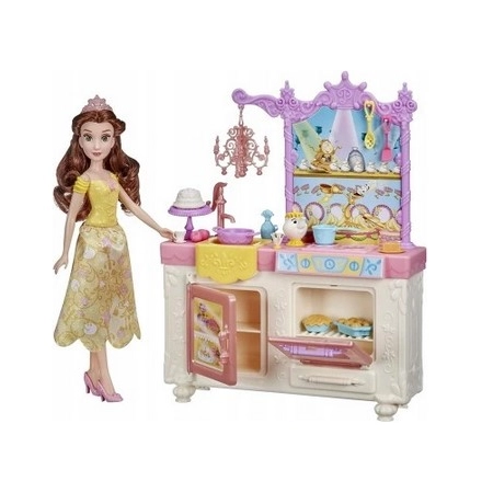 Lalka Księżniczka Bella kuchnia + akcesoria Disney